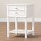 Baxton Studio Willow Transitional White Finished 2-Drawer Wood Nightstand 163-9034 - alternate 9